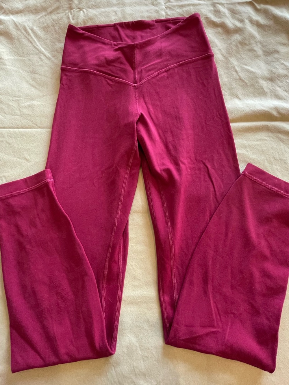 Dark pink Lululemon v-waist leggings